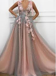 Tiered Sweep Brush Ball Gown Floor Length Evening Dress Prom Dresses Gowns Baby Pink Dresses