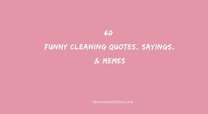60 Funny Cleaning Quotes Sayings Memes