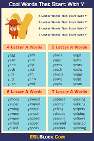 7 letter word list ; Awesome Cool Words That Start With Y English As A Second Language