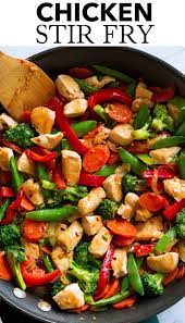 Chicken Stir Fry Packed With Nutritious Veggies And Coated In A Flavorful Stir Fry Sauce You Stir Fry Recipes Chicken Chicken And Vegetables Cooking Classy