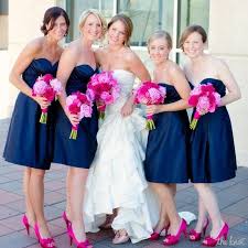 Wedding Wedding Planning Website Inspirations Navy Blue Bridesmaid Dresses Blue Bridesmaids Pink Bridesmaid Dresses