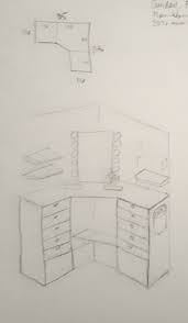 A Step By Step Process On How I Built A Corner Makeup Vanity Source List Included Corner Makeup Vanity Diy Makeup Vanity Corner Vanity
