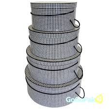 Hat Box Sets Houndstooth Print Wholesale Prices Hat Boxes Round Hat Houndstooth Pattern