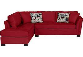 Cindy Crawford Home Calvin Heights Cardinal 2 Pc Sectional Red Sectional Sofa Cindy Crawford Home Sectional Living Room Sets