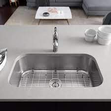 Undermount sink can be a very creative design feature. Rene Undermount Stainless Steel 32 1 4 In Single Bowl Kitchen Sink Kit R1 1024c 18 The Home Depot