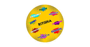 ASHVAH Ritisha Name Customizable Stylish Fridge Sticker Magnet -  Personality Trait Quotes - Gift for Friend, Son, Daughter, Kids, Husband,  Wife