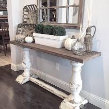 35 Awesome Entry Table Ideas To Give Some Inspiration On Updating Your Home Or Adding Personal Farmhouse Entryway Table Farmhouse Entry Table Entry Table Decor