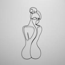 nu feminin en fil de fer recuit silhouette femme decoration murale metal portait sexy deco artistique un grand marche coloriage star wars general grievous a imprimer