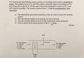 solved 3 a heating and humidifying system consists of a