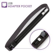 Apple Pencil Holder With Charging Adapter Pocket Genuine Leather Handcrafted Pouch Perfect Fit Ca Apple Pencil Case Ipad Pro Accessories Apple Pencil Holder