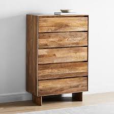Anton Solid Wood 5 Drawer Dresser Solid Mango Wood Wood Nightstand Solid Wood Bed