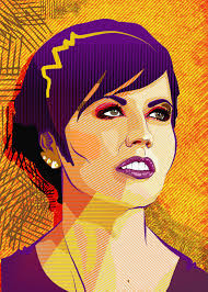 DOLORES O'RIORDAN New illustration by Icon Factory artist and volunteer Kevin  Bohan of Dolores O'Riordan the late, great singer and front woman of  Limerick band The Cranberries. Available as an A3 high