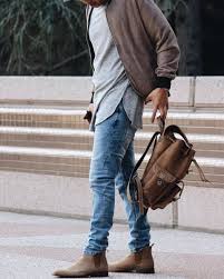 Men's black & brown chelsea ankle boots. 21 Cool Men Outfit Ideas With Chelsea Boots Styleoholic