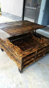 Lift Top Custom Pallet Coffee Table Pallet Coffee Table Coffee Table Diy Coffee Table