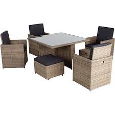 Borneo 9 Piece Cube Dining Set Outdoor Garden George Outdoor Furniture Sets George Home Patio Dining Set