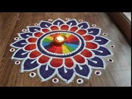 Big And Unique Rangoli Designs For Diwali Rangoli Designs With Colours For Lakshm In 2020 Colorful Rangoli Designs Rangoli Designs Diwali Easy Rangoli Designs Diwali