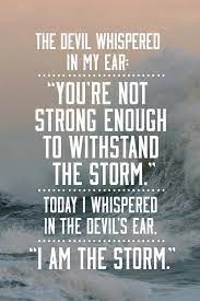 The warrior whispers back, 'i am the storm.''' the origin of the quote itself is largely unknown but has been attributed to some authors over time due to its use. I Am The Storm Quote Ocean Motivational Mural Inch Poster 36x54 Inch Ebay