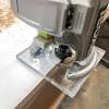 Mark the laminate flooring along the desired cut line by using a chalk line. 3