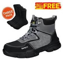 Waterproof Microfiber Leather Steel Toe Lightweight Safety Work Boots