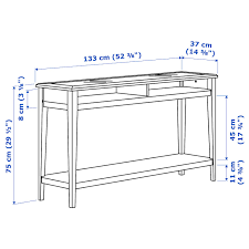 This is a simple and stylish porch table, whether it is placed at the porch or behind the sofa, it can create a warm, fashionable and comfortable atmosphere for you. Liatorp Console Table White Glass 52 3 8x14 5 8 Ikea