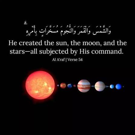 Tafsir Zechariah] 54. Surely your Lord is Allah, Who created the heavens  and the earth in six(1) days(2); then He mounted the Throne.(4) He covers  the day with the night, one following