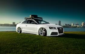 White audi sports car, audi r8, gran turismo 5, video games, multiple white and yellow stock car, rally cars, audi, snow, drift, audi quattro. Wallpaper Audi Car Sky Grass Rs5 White Low Stancenation Images For Desktop Section Audi Download