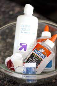 Use baking soda to thicken slime that is made with saline solution. How To Make Saline Solution Slime Slime For Kids Baking Soda Slime Clear Glue Slime