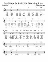 Free Lead Sheet My Hope Is Built On Nothing Less Hymn Sheet Music Gospel Song Lyrics Christian Song Lyrics