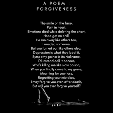 A Poem Forgiveness Forgiveness Dark Quotes Poems