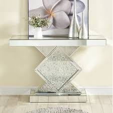 Larock Crystal Console Table Mirrored Console Table Console Table Glam Decor Diy