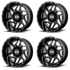 Black And Chrome 8 Lug Wheels Set 4 22 Xd Series Xd836 Fury Black Milled Wheels 22x10 5x5 5 18mm Ford 5 Lug Xdseries Gmc Wheel Black Wheels