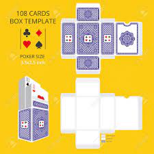 This is the box design for the card game i made up called flips. Poker Card Size Tuck Box Template Vector Illustration Ready Design Boxes For The Game Deck And Three Dimensional Preview Royalty Free Cliparts Vectors And Stock Illustration Image 73111585