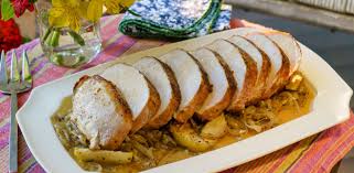 Roasted Sweet Vidalia Pork Loin Recipe Pork Loin Recipes Food Network Recipes Pork