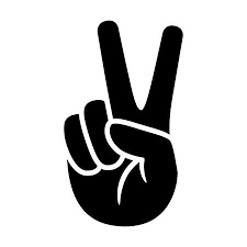 Hand Gesture V Sign For Victory Or Peace Flat Vector Icon For Peace Sign Hand Peace Sign Tattoos Hand Silhouette