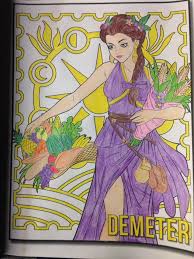 Demeter The Goddess Of The Harvest From Greek Mythology Coloring Book By Jade Summer Summer Coloring Pages Greek Mythology Coloring Books