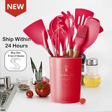Check out our kitchen utensils and gadget selection for the very best in unique or custom, handmade pieces from our shops. 10 11 12 13 Pcs Kitchen Utensils Set Red Cooking Utensils Set Silicone Kitchen Tools Gadgets Wooden Spatula Set With Holder Box Buy At The Price Of 5 99 In Aliexpress Com Imall Com