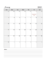 I've created dated monthly calendar printables for the entire year of 2021 for download. 2021 Uk Calendar Template Large Boxes Free Printable Templates
