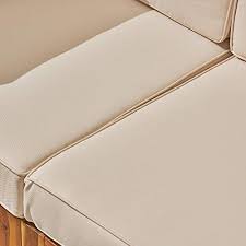 Shop for sofa set online at best prices in india at amazon.in. Great Deal Furniture Dawson Outdoor V Shaped Sectional Sofa Set 5 Seater Acacia Wood Outdoor Cushions Teak And Beige Pricepulse