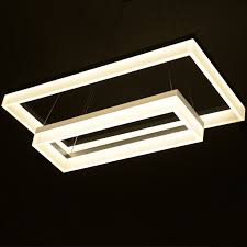 Tiered Rectangular Led Light Fixture Levels Modern Place