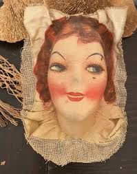 Buy Vintage Boudoir Doll Head Molded Face Doll Head for Sewing Decorative  Pillow Art Deco Flapper 1920s Doll Head Online in India