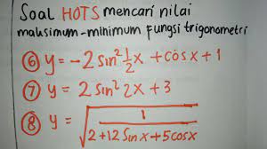 Anda bisa mencari nilai maksimum dan minimum bila fungsi yang diberikan ditulis dalam bentuk umum cari pasangan nilai f(x). 2 3 Tutorial Mencari Nilai Maksimum Minimum Fungsi Trigonometri Youtube
