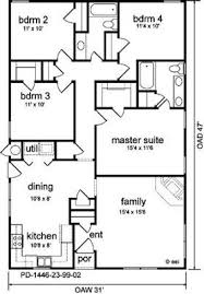 Total Living 1446 Square Feet Cute And Compact This Four Bedroom House Has Everything Comfort 4 Bedroom House Plans Bedroom House Plans Square House Plans