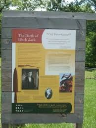 The Battle of Black Jack Historical Marker