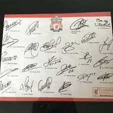 Show your support for the great memories made by liverpool in world footballing history by snatching up licensed liverpool signed footballs from the best teams in the history of the club. Liverpool Fc 2009 10 Players Autograph In Bd8 Bradford For 20 00 For Sale Shpock