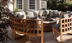 20″w x 23.25″d x 17″h Curved Outdoor Sofa Transitional Deck Patio Amy Meier Design