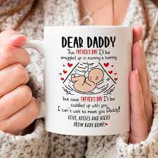 Baby bump I can't wait to meet you Daddy mugs - Plangraphics