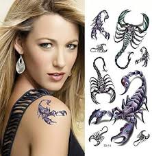 Chinese zodiac scorpio scorpion TEMPORARY TATTOO cover up cosplay anime  Manga bleach body make up scar cover up body stickers Fake tattoo stretch mark  cover up : Amazon.com.au: Toys & Games