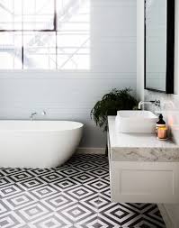 Black And White Patterned Floor Tiles Bathroom Bathroom Design Black White Mosaic Tile Minimalism Interior Minimal Interior Design Interior Design Inspiration