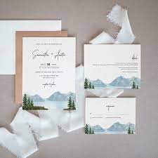 Mountain Wedding Invitation Template Suite Forest Wedding Etsy In 2021 Mountain Wedding Invitations Wedding Invitation Templates Wedding Invitations