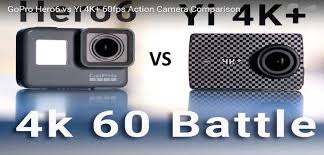 Gopro Hero6 Vs Yi 4k Vs Sony X3000 60fps Action Camera Comparison Video Review Gopro Yi Camera Comparison Action Camera Action Cam